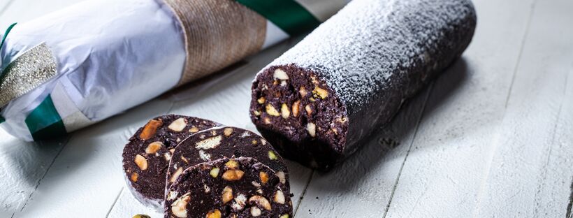 Hazelnut Pistachio Chocolate Salami